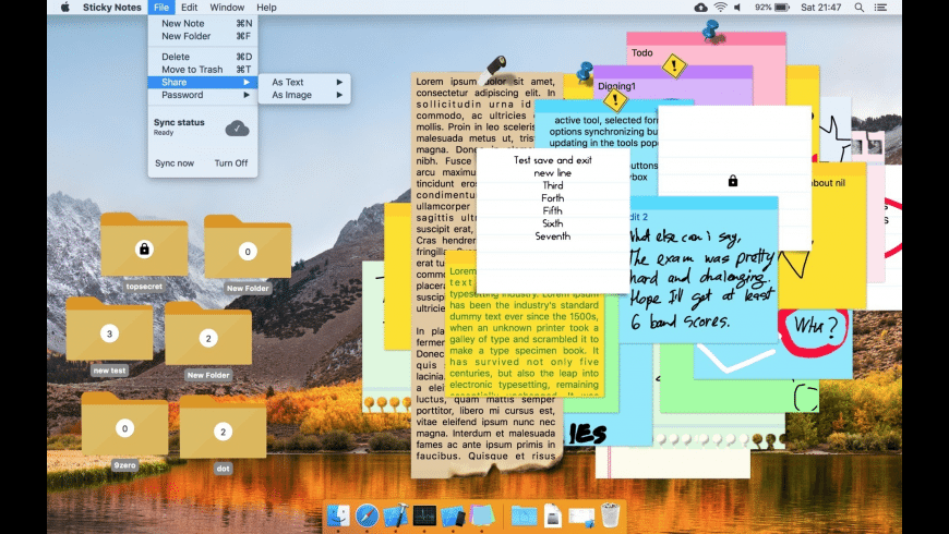 Sticky notes app mac